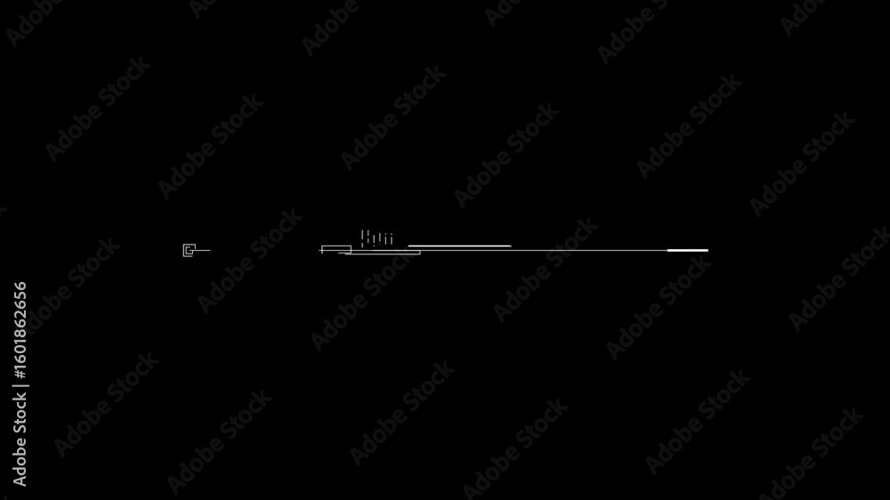 Poster futuristic tech line border animation