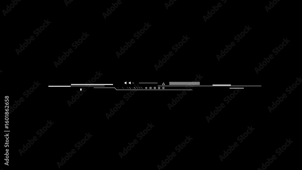 Poster futuristic tech line border animation