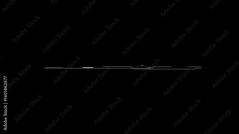 Poster futuristic tech line border animation