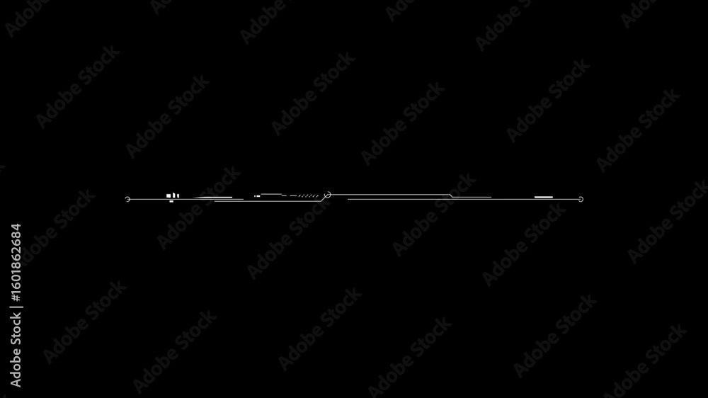 Poster futuristic tech line border animation