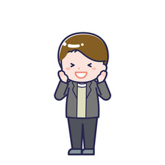 私服の大人／ななめ／男性 21