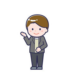 私服の大人／ななめ／男性 18