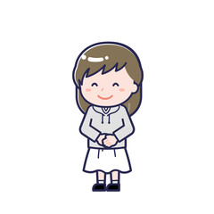 Obraz premium 私服の大人／ななめ／女性 01