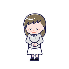 私服の大人／ななめ／女性 08