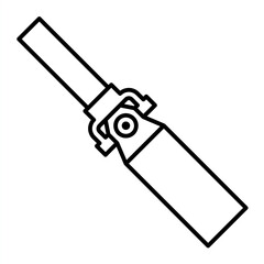 Single automotive part icon with simple outline style, mechanical spare component illustration with bold clean shape and monochrome detail for car repair and garage theme display.