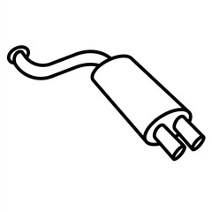 Single automotive part icon with simple outline style, mechanical spare component illustration with bold clean shape and monochrome detail for car repair and garage theme display.
