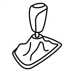 Single automotive part icon with simple outline style, mechanical spare component illustration with bold clean shape and monochrome detail for car repair and garage theme display.