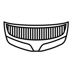 Single automotive part icon with simple outline style, mechanical spare component illustration with bold clean shape and monochrome detail for car repair and garage theme display.