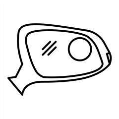 Single automotive part icon with simple outline style, mechanical spare component illustration with bold clean shape and monochrome detail for car repair and garage theme display.