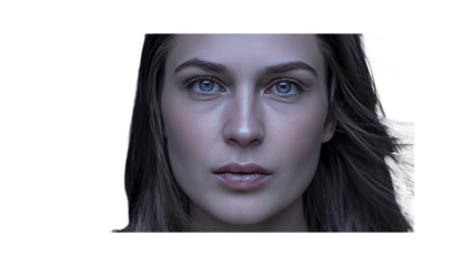 Serene Woman with Striking Blue Eyes - Portrait Photography