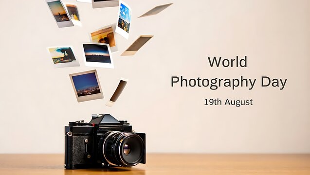 Vintage camera captures memories on world photography day - Powered by Adobe