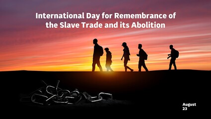 International day for remembrance of the slave trade and its abolition sunset