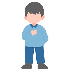 Cute little boy illustration