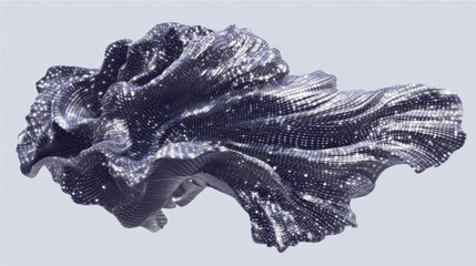 3D banner wallpaper of technological structures with natural rock shapes