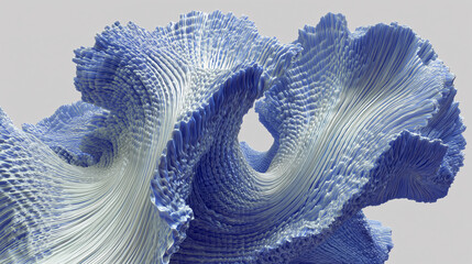 3D banner wallpaper of technological structures with natural rock shapes