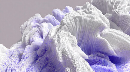 3D banner wallpaper of technological structures with natural rock shapes