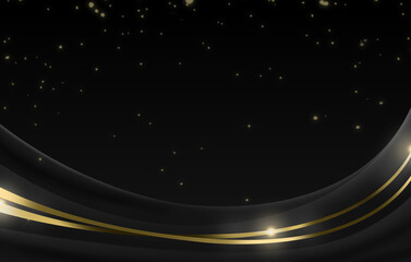 Elegant abstract background with gold and black color 02