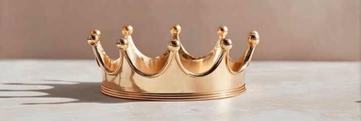 Premium Golden Crown for Royal Day Celebration with Minimal Luxury Styling Inspired by May Day Festivities and Spring Marketing Campaigns for Young Professionals