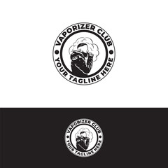 Fototapeta premium Smoking electronic cigarettes logo design template