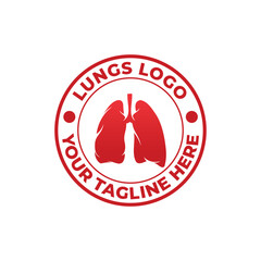 The lungs logo design template