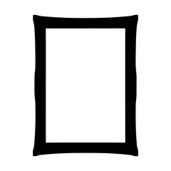 Fototapeta premium Abstract black picture frame with a stylized and uneven edge design