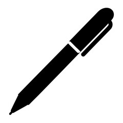 Vector illustration of a black felt tip marker with a lid on
