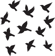 Graceful bird in flight vector illustration