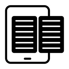 E learning Semi Solid Icon Style