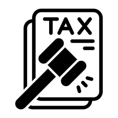 Tax Penalty Semi Solid Icon Style