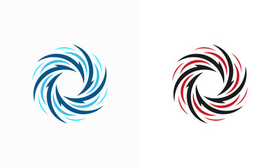 Circle Tornado logo symbol isolated, Abstract Hurricane Logo Symbol, Typhoon vector illustration
