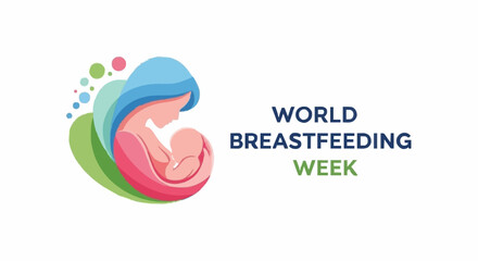 Celebrate World Breastfeeding Week with this nurturing mother and baby graphic