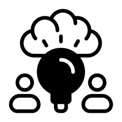 Team Brainstorm Semi Solid Icon Style