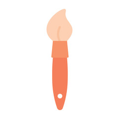 Flat Paintbrush Icon in Minimalist Style