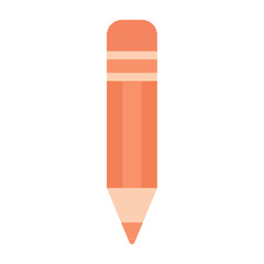 Flat Pencil Writing Icon for Notes and Sketches