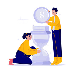 Business teamwork collaboration vector illustration