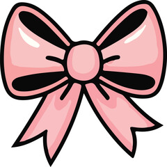 pink bow and ribbon