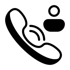 Contact Semi Solid Icon Style