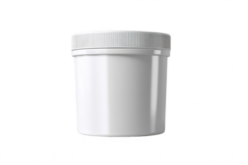 White plastic jar with lid (2)