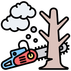Deforestation Pollution Icon