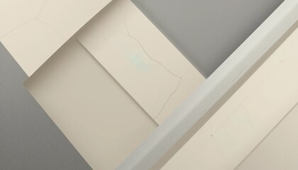 Fototapeta premium Geometric abstract minimalist background, flat design with light beige and gray tones