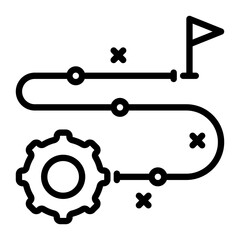 pathway icon, line icon style