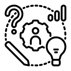 Teamwork icon, line icon style