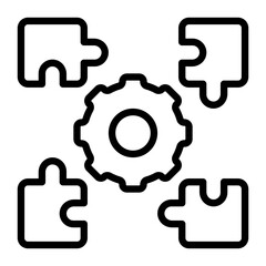 Cooperation icon, line icon style