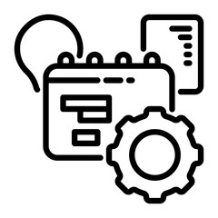 management icon, line icon style