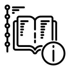 Instruction icon, line icon style