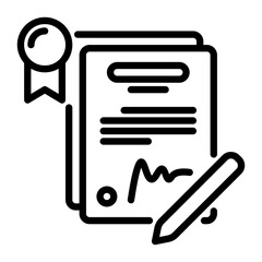 contract icon, line icon style