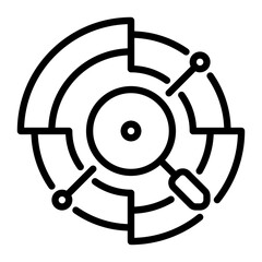 analytic icon, line icon style
