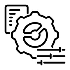 setting icon, line icon style