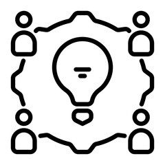 management icon, line icon style