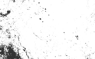 Fototapeta premium Black ink splatters and grunge texture on white background vector